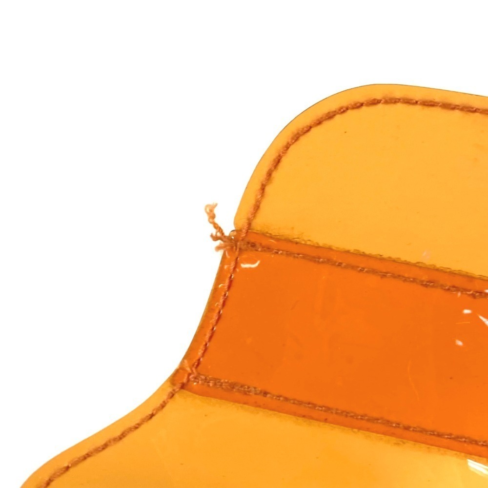 HERMES Vinyl Kelly Bag, Tote Handbag, Vinyl, Women's, Orange - Picture 5 of 16